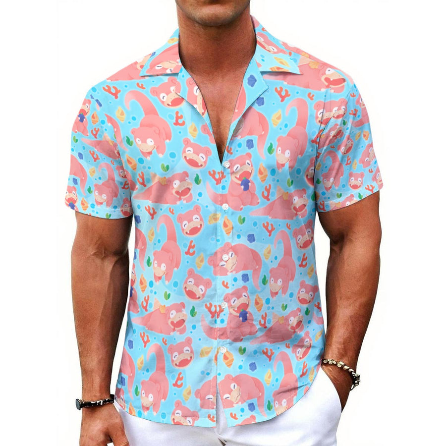 Blue Slowpoke Aloha Shirt