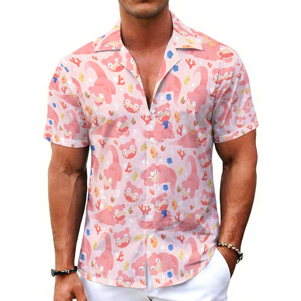Pink Slowpoke Aloha Shirt